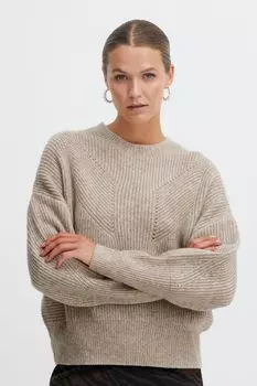 Свитер ICHI Strick, натуральный