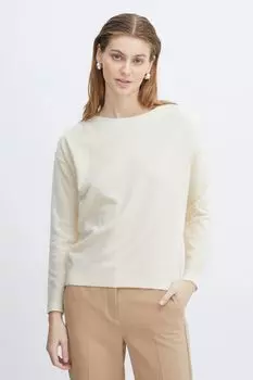 Свитер ICHI Strick, натуральный