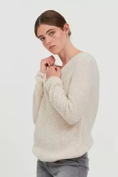 Свитер ICHI Strick, натуральный