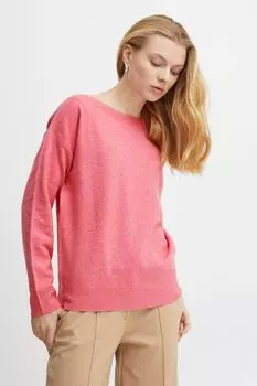 Свитер ICHI Strick, розовый