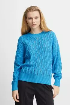 Свитер ICHI Strick, синий