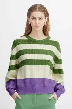 Свитер ICHI Strick, зеленый