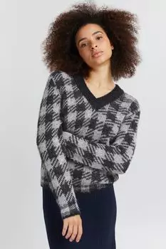 Свитер ICHI V Ausschnitt IHESTELLE LS8 20116661, черный