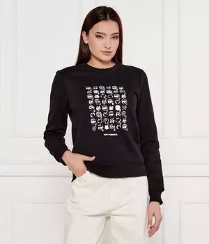 Свитер иконка сезонный логотип Regular fit Karl Lagerfeld, черный