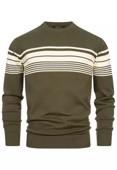 Свитер INDICODE JEANS Sweater League, оливковый