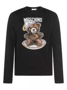 Свитер интарсией Moschino, черный