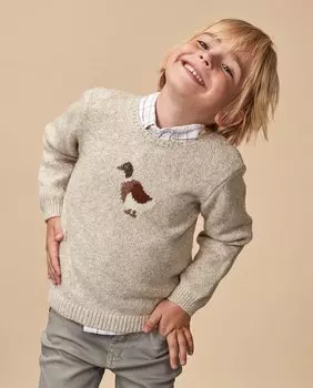 Свитер интарсии с уткой Gocco, коричневый