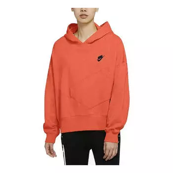 Свитер irregular hooded hedging hoodie orange Nike, оранжевый