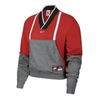 Свитер ispa series pullover v neck short athleisure casual sports hoodie Nike, красный