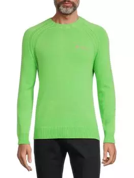 Свитер из 100% кашемира с логотипом Versace, мята