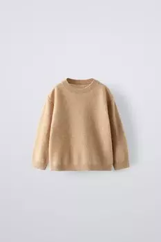 Свитер из 100% кашемира ZARA, цвет light camel