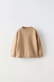 Свитер из 100% кашемира ZARA, цвет light camel