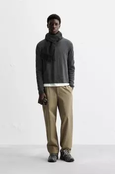 Свитер из 100% кашемира ZARA, серый мергель