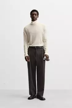 Свитер из 100% шерсти ZARA, экрю
