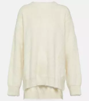 Свитер из альпаки и шерсти JIL SANDER, белый