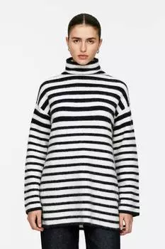 Свитер из альпаки и шерсти с воротником-трубой Arket, мультиколор