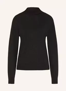 Свитер из блестящей пряжи Armani Exchange, черный
