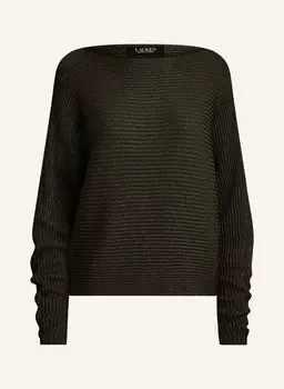 Свитер из блестящей пряжи LAUREN RALPH LAUREN, хаки