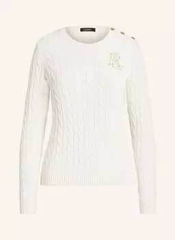 Свитер из блестящей пряжи LAUREN RALPH LAUREN, экрю