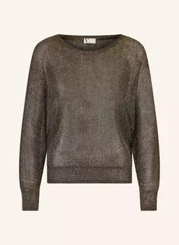 Свитер из блестящей пряжи V By Vera Mont, зеленый