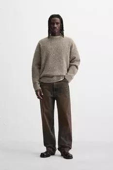 Свитер из букле ZARA, серый