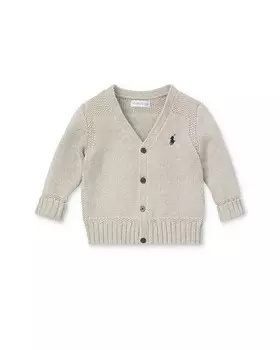 Свитер из чесаного хлопка для мальчиков Ralph Lauren – для малышей, серый