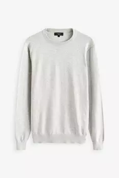 Свитер из чистого хлопка Next, серый
