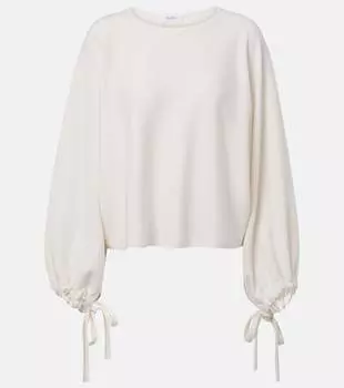 Свитер из чистой шерсти Frais Max Mara, белый