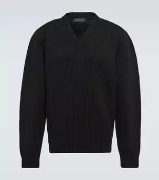 Свитер из чистой шерсти Prada, черный