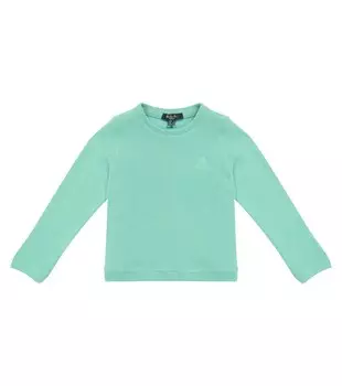 Свитер из хлопка с принтом лошади Loro Piana, зеленый