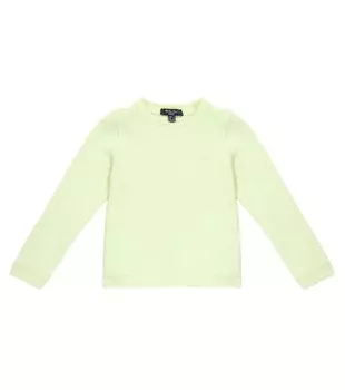 Свитер из хлопка с принтом лошади Loro Piana, зеленый