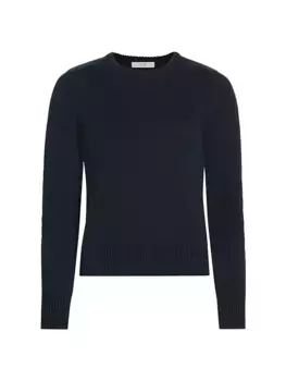 Свитер из хлопковой смеси с круглым вырезом Co, темно-синий
