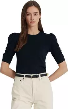 Свитер из хлопковой смеси с пышными рукавами LAUREN Ralph Lauren, цвет Lauren Navy