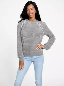 Свитер из искусственного меха Alana Guess Factory, цвет grey magnet