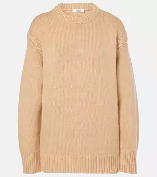 Свитер из кашемира и хлопка Chlo, цвет ultimate nude
