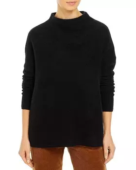 Свитер из кашемира с начесом C by Bloomingdale's Cashmere Mock Neck, черный
