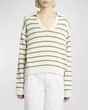 Свитер из кашемира с полосками Murphy Proenza Schouler White Label, цвет Chalk/Willow