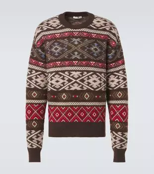 Свитер из кашемира, шелка и мохера Finny The Row, Multi Brown/Pink