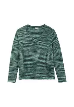 Свитер из клубневой пряжи Sheego, темно-зеленый