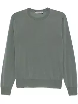 Свитер из мериноса Canali, зеленый
