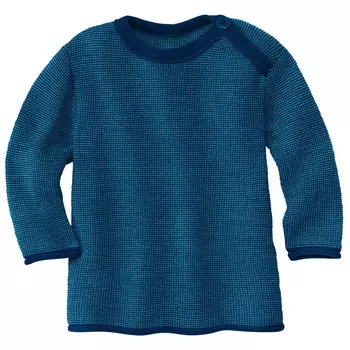 Свитер из мериноса Disana Kid's Melange Pullover, цвет Navy/Lagoon