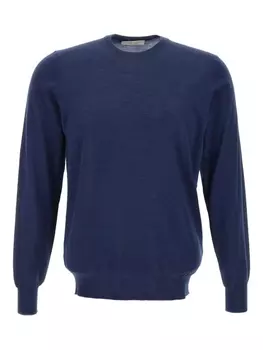 Свитер из мериносовой шерсти Filippo De Laurentiis, синий