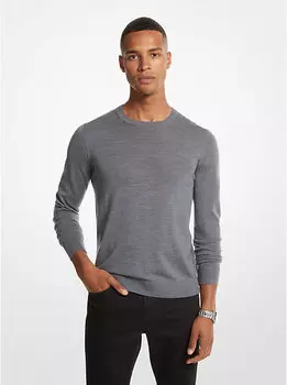Свитер из мериносовой шерсти Michael Kors Mens, пепельный