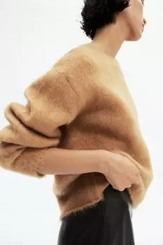 Свитер из мохера H&M, бежевый