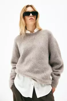 Свитер из мохера H&M, серый