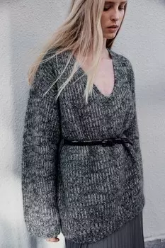 Свитер из мохера H&M, серый