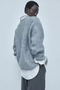 Свитер из мохера H&M, синий
