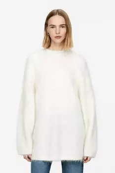 Свитер из мохера и шерсти Arket, белый