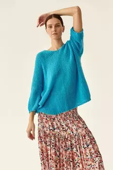 Свитер из мохера и шерсти Tatuum, бирюзовый