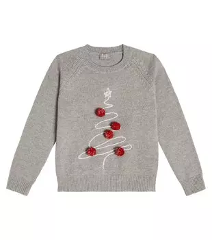 Свитер из натуральной шерсти Il Gufo, серый